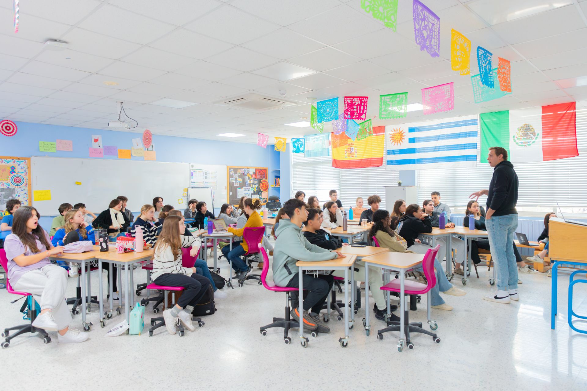 ACS teacher and students in the clasroom